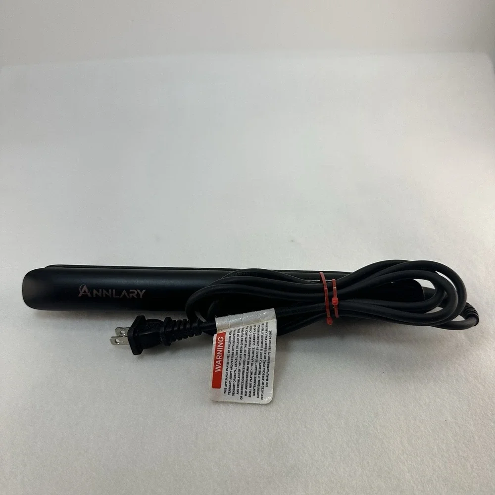 Annlary S3207 Hair Straightener Flat Iron 55W Black Ceramic Auto Shut-Off